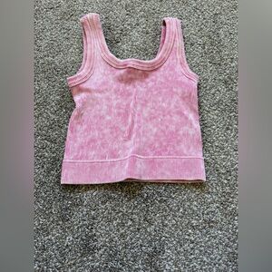 Zenana Outfitters Pink and White top